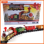Christmas Train Set Electric Railway Tracks Train Toy With Sound Light For Kids Gift   The Christmas Tree Decoration