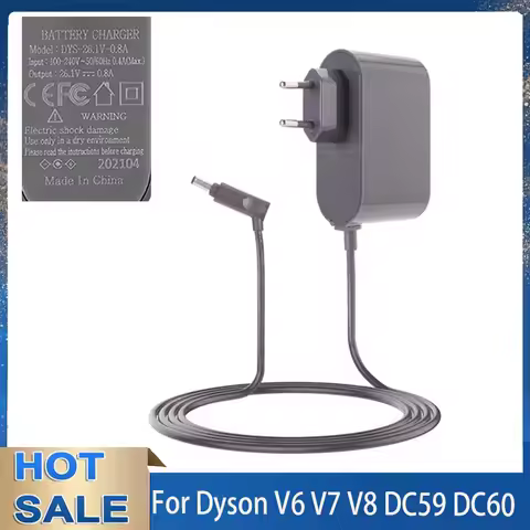 Charger Charging Cord for Dyson V6/ V7/ V8/DC58/DC59/DC61/DC62/DC74 Vacuum Cleaner AC Adapter Long 6