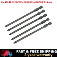 5/10Pcs Long 116mm FOR HILTI PH2 FOR SMD 57 MAGAZINE Magnetic Cross Head Electric Screwdriver Bit Sc