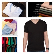 NEW RELEASE BUY 1 FREE 1 PLAIN VNECK SHIRT (9-12 Y.O Free Sizecan fit Adult Extra SMALL SIZE MEN))