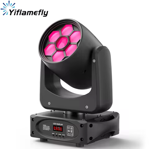 Yiflamefly 150W Bee Eye Gobo Moving Head Lights 6X10W RGBW Stage Lights DMX512 DJ Lights For Disco P