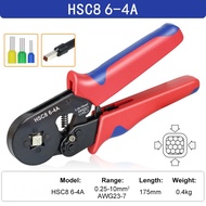 คีมย้ำหางปลาคอร์ดเอ็น HCS8 6-4A คีมย้ําหางปลาไฟฟ้า AWG 23-7 (0.25-10mm ²) ชุดย้ำหางปลา คีมย้ำสายไฟแท