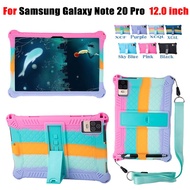 For Samsung Galaxy Note 20 Pro Universal Android 12.0 inch Tablet Case Samsung Galaxy Note 20 Pro Adjustable Stand Shockproof Cover With Shoulder Strap &amp; Stylu