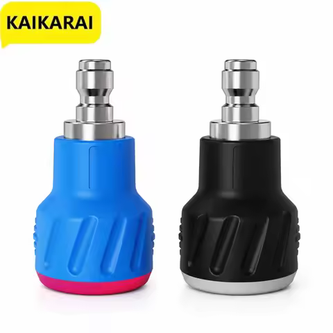 Dual-Color Pressure Washer Spray Nozzle/Car Wash Gun Attachment with 1/4' Quick-Connect Fitting (Scr