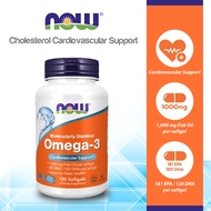 NOW Supplements, Omega-3 180 EPA / 120 DHA, Molecularly Distilled, Cardiovascular Support, 100 Softg