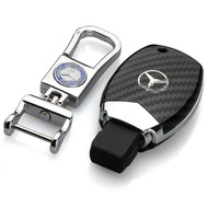 [Cision] เคสกุญแจ Mercedes Benz เคสคาร์บอน กรอบกุญแจคาร์บอนไฟเบอร์ เบนซ์ W203 W204 W212 CLK C180 E200 AMG C E S คลาส CLS CLA