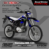 DC 0632 Sticker Decal Fullbody Motor YAMAHA WR 155 Desain Monster Energy Bebas Request