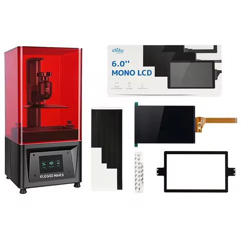 6.08 Inch 2k 1620*2560 MONO LCD screen Upgrade Kit For Elegoo Mars/Mars Pro With 32Bit ChiTu Systems