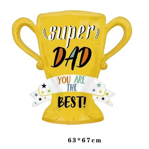 Super Dad Father's Day Trophy Globe Balloon World's Best Dad You Are the Best Balloons