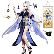 Ningguang New Cosplay Costume Outfit Wig Halloween Carnival Christmas Birthday Gift for Genshin Impa