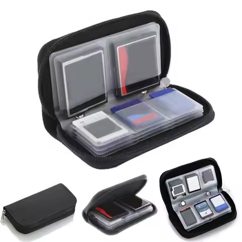 1pc 22 Slot Memory Card Storage Bag Portable Storage Box CF/SD/mini SD/SDHC/MS/DS Game Accessory Sto