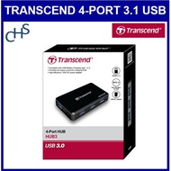 Transcend TS-HUB3K USB 3.1 Hub 4 Port w/ USB Charging 4x Type-A 2A Output Current for Fast Charging 