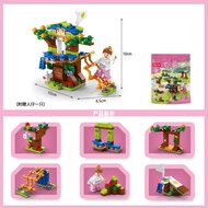 บล็อกตัวต่อวิวถนนบล็อกตัวต่อของ McDonald S KFC Mini Streetscape สำหรับเด็กของเล่นเพื่อการศึกษา3มิติบ