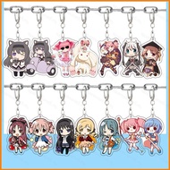 Puella Magi Madoka Magica Akemi Homura Kaname Madoka acylic key holder keychain bag pendant