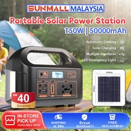 Power Supply Portable Solar Power Station Generator 220V 150W Camping USB DC AC Output Charger Emerg
