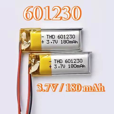 3.7V Battery 601230 180mAh Polymer Lithium Battery for VR Glasses Portable Projector Bluetooth Heads
