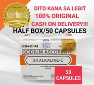 50 CAPSULES 24 ALKALINE C/ WITH FDA ORIGINAL AND AUTHENTIC/IMMUNE BOOSTER/NON-ACIDIC VITAMIN C/NOW ON OUR PROMO SALE/ALKALINE C BY EMCORE