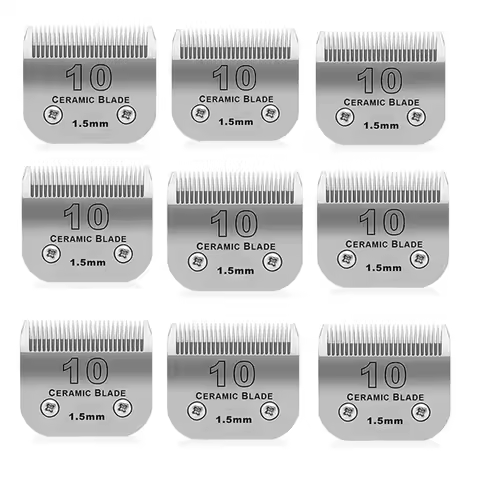 (size 10) Pet Dog Grooming Detachable Ceramic Blade Compatible with Andis,Oster A5,Wahl KM Series An