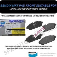 BENDIX DISC BRAKE PAD FRONT FOR LEXUS LS430 [UCF30] (2000-2006YR) - MKT