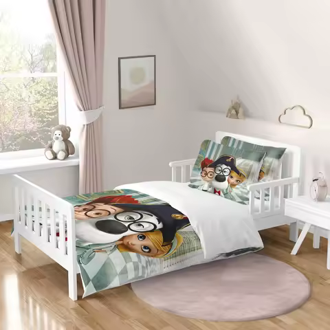 Cartoon Genius Glasses Dog Duvet Cover Anime Duvet Printed Comforter Children'S Bedroom Bedding Brig