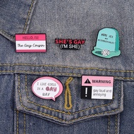 Cartoon Text GAY Series Enamel Brooch Fashion Clothing Accessories Backpack Badge Jewelry Gift