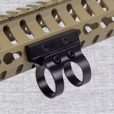 Tactical 25.4mm Offset Flashlight Scope Mount M-LOK KEYMOD Rail 45 Degree Sight Hunting Gun Airsoft 