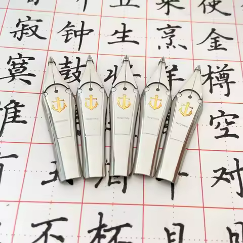 Hand Polishing Thick No.6 Fountain Pen Nib -1.6/2.0/3.0mm Long Knife Thick Two-Tone Nib Writing Prac