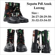 SEPATU PDL / PDH ANAK TERBARU RESLETING SEPATU PROFESI ANAK POLISI LORENG DAMKAR MURAH LAKI LAKI PER