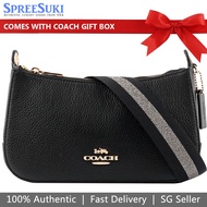 Coach Handbag In Gift Box Crossbody Bag Jes Baguette Crossbody Black # C7265