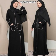 Abaya Gamis Maxi Dress Arab Saudi Bordir Zephy Turkey Umroh Dubai