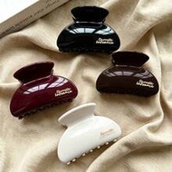 4pcs/1pc 2.55in/6.5cm White, Black, Wine Red, Brown Plastic Hair Clips, Fashionable Versatile Elegan
