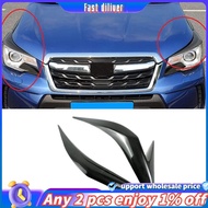 In stoick-for Subaru Forester 2013-2018 Carbon Fiber Car Sticker Front Headlights Eyebrow Eyelid Tri