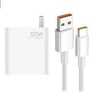 KKSKY xiaomi 120W หัวชาร์จเร็ว + สายชาร์จเร็ว 6A fast Charge type-c ชาร์จเร็วแบบเดิม ใช้งานได้จัดส่ง
