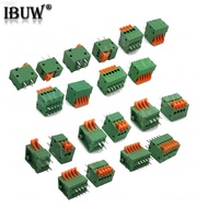 5PCS KF141V KF141R 2.54mm Pitch Straight&Bent  Push-in Spring Screwless Terminal Block Foot 2/3/4/5/