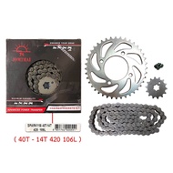 ชุดโซ่สเตอร์ Yamaha Spark115i FiNN เบอร์ 420 - 106L (14T/40T) ยี่ห้อ พระอาทิตย์