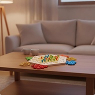 [tenlzsp0bc] Portable Multicolor Educational Cord Lattice Game Wooden Triangle Board Game