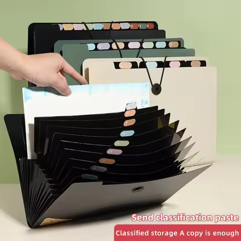 Three Colors Horizontal A4 Folder Students Office Business Trip Multi-layer Large Capacity 5/8/13 La