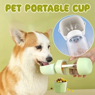 Pet Water Bottle Dog Cat Travel Water Bottle 2 in 1 Pet Water & Food Bottle Leakproof
