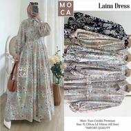 Gamis Klok Laina Motif Bunga Terbaru 2023