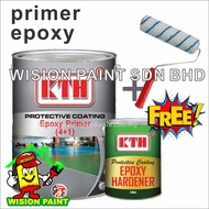 primer epoxy / KTH EPOXY ( 5L ) + ( FREE 7" ROLLER SET ) Floor Epoxy Paint (4L+1L Hardener) Brand: KTH