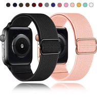 Adjustable Stretchy Solo Loop Nylon Strap for Apple Watch Elastic Band 42mm 44mm 38MM 40MM for iWatc