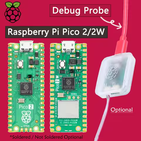 Raspberry Pi Pico 2 RP2350/ Pico 2W /Debug Probe Optional, Soldered/Not Soldered, 520KB 150MHz, Arm