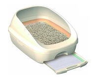 Unicharm UCTL1011 抗菌 除臭 無頂貓砂盆套裝 [象牙-啡色盆]