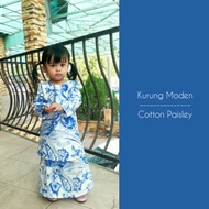 Cotton Paisley Baju Kurung Moden Kanak-Kanak Raya 2019
