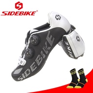 Sidebike Carbon Cycling Shoes For Men Ultra-Light Self-Lcoking Sapatilha Ciclismo Road Bike Sneakers Triathlon Flat Shoes