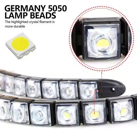 Flexible Car LED DRL Lights LED Daytime Running Lamp Waterproof DRL Driving Fog Light Signal DayLigh