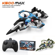 K500Max RC Fighter Jet Quadcopter Drone Stunt Light Airplane Remote Control Toy Plane