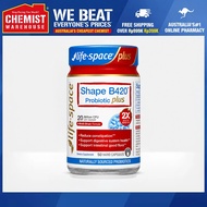 Life-Space Shape B420 Probiotic Plus 50 Hard Capsules | 20 Billion CFU Multi-Strain Probiotic Supple