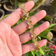 Rantai Tangan Emas Suasa Dua Muka Gold Plated Duo Face Pendent Bracelet