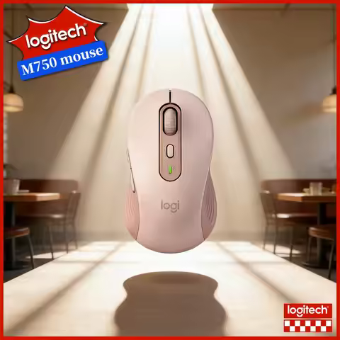 Logitech M750 Signature Mouse - Silent Clicks, Recycled Plastic, 10M Range, Multi-Platform, Comfort 